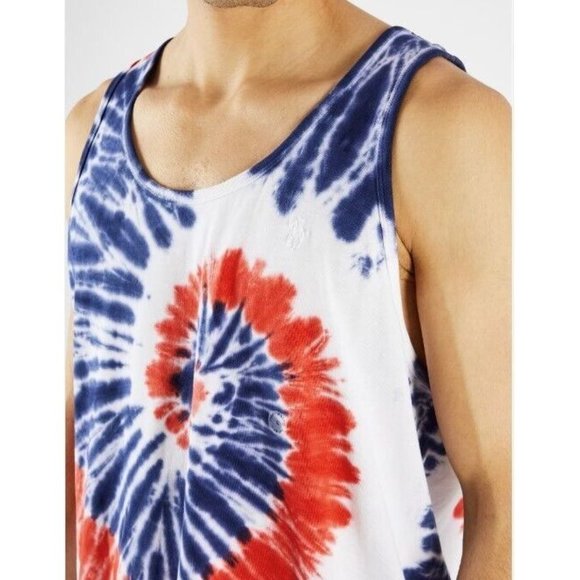 Polo Ralph Lauren Scoop Neck Sleeveless Tie Dye Tank Top - Picture 1 of 2